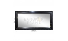 กรอบกระจกเงาสีดำขนาด 100x200cm